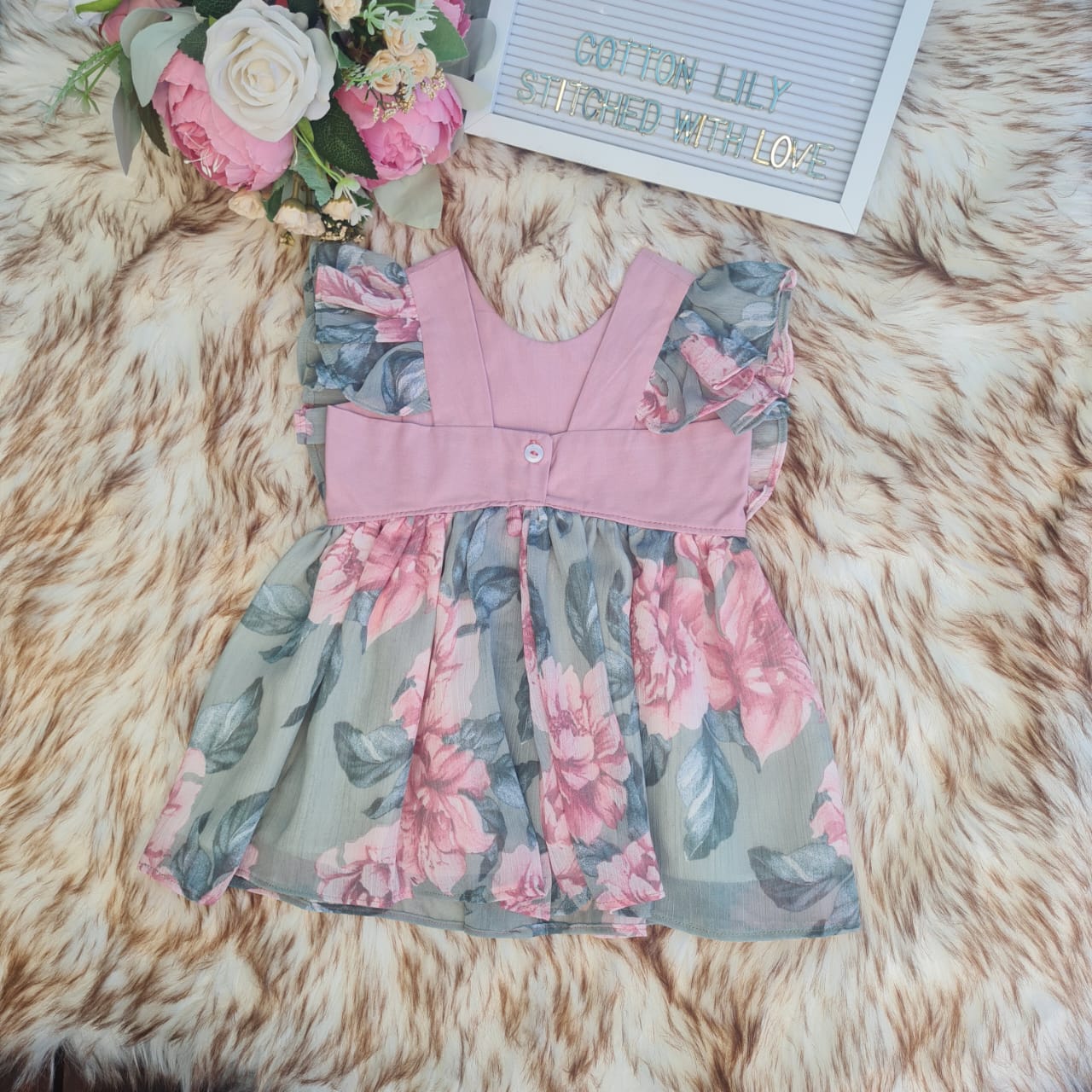 Sage & Pink Dress