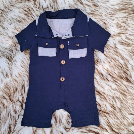 Boys Two Tone Romper
