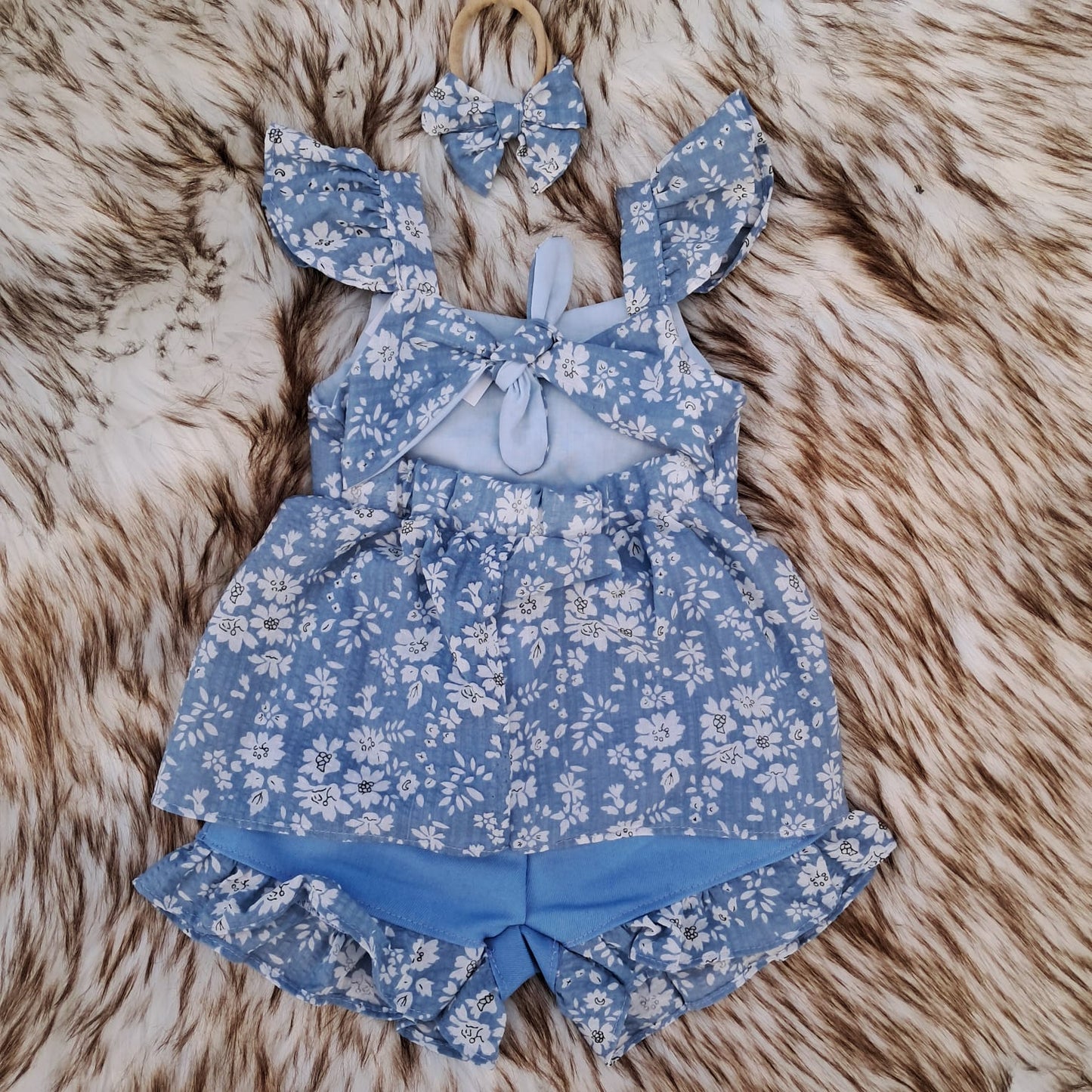 Denim short two piece