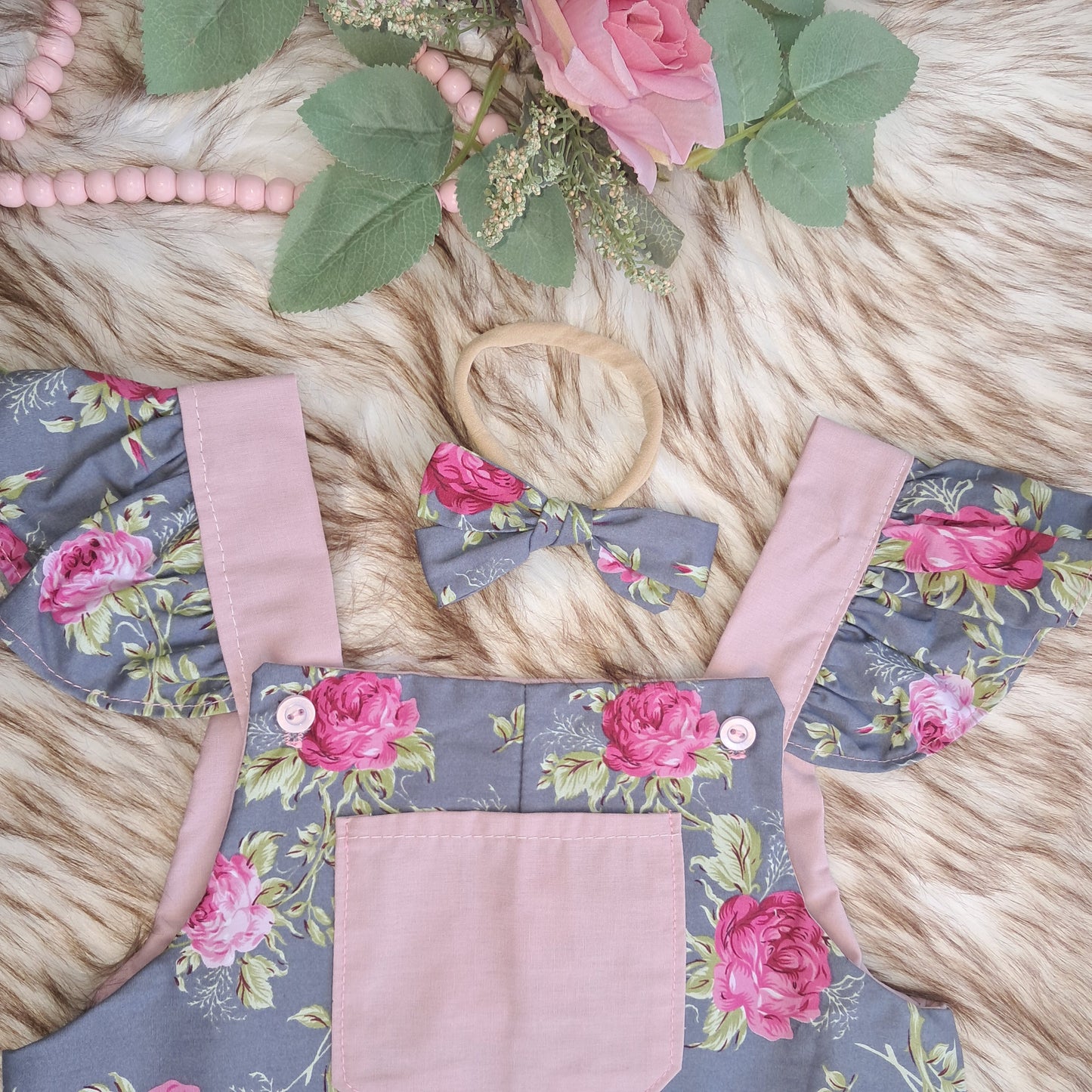 Floral cotton romper