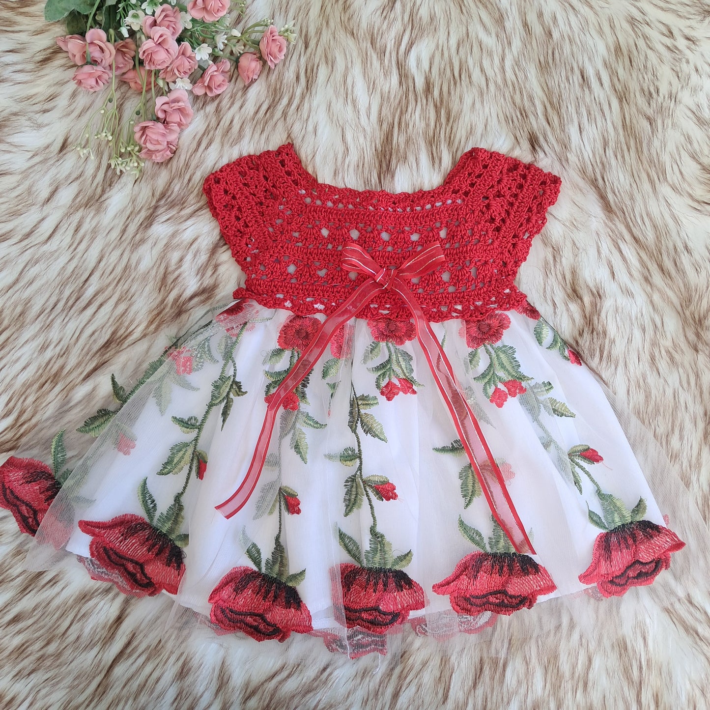 Crochet Rose Dress