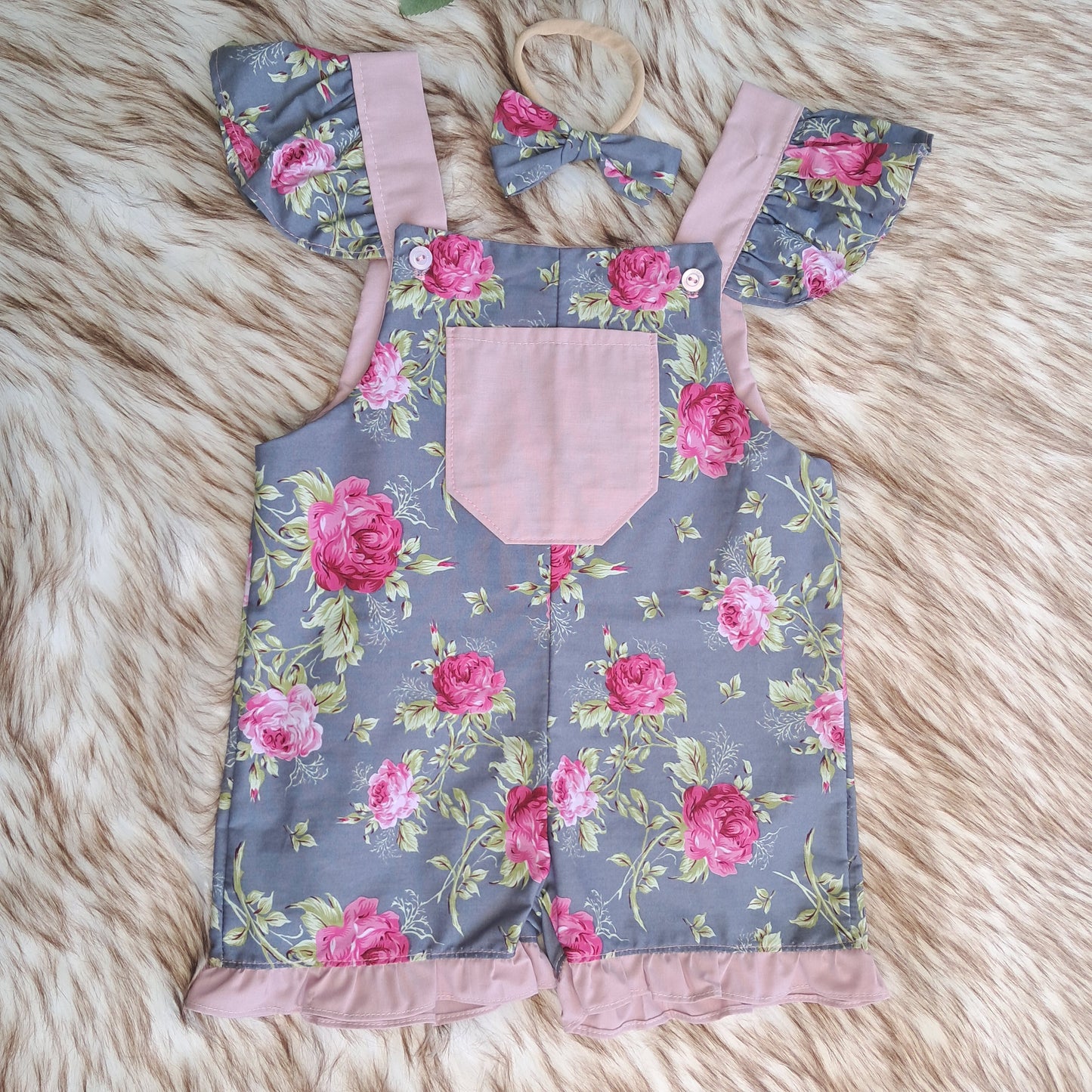 Floral cotton romper