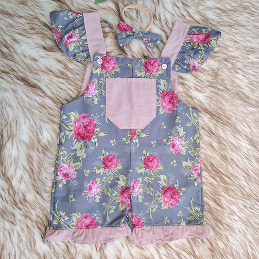 Floral cotton romper