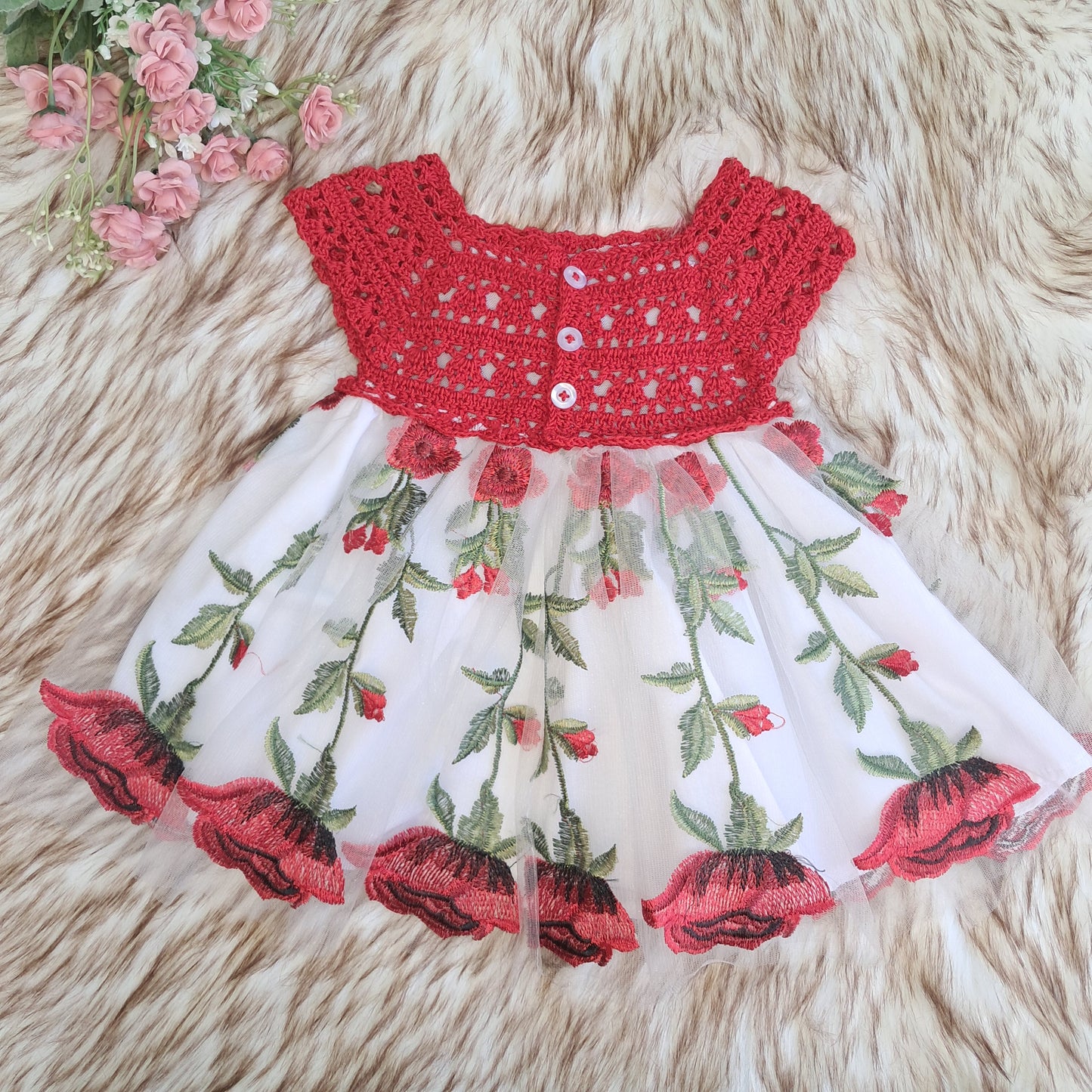 Crochet Rose Dress