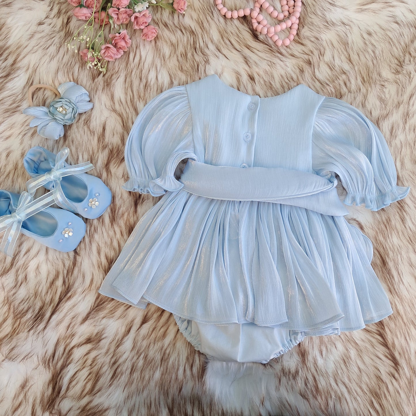 Puff sleeve romper